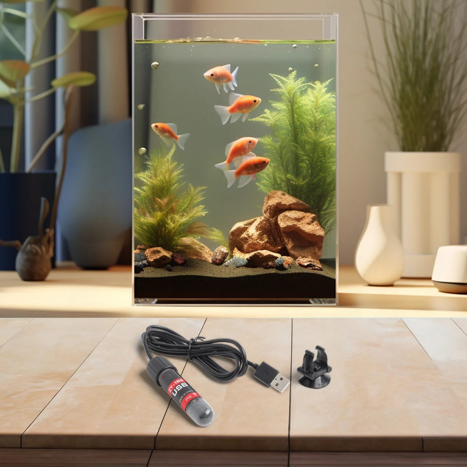 90*20mm Fish Tank Heating Safe And Efficient Fish Heater Fish Tank Heater Three-layer Waterproof Design Hard Glass Tube