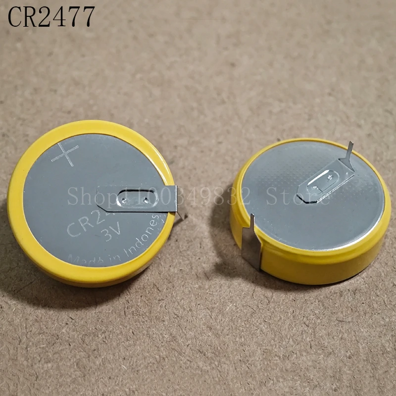 2 шт./лот CR2477 3 В кнопочные батарейки горизонтальная литиевая батарея 2477 с контактами типа «таблетка».
