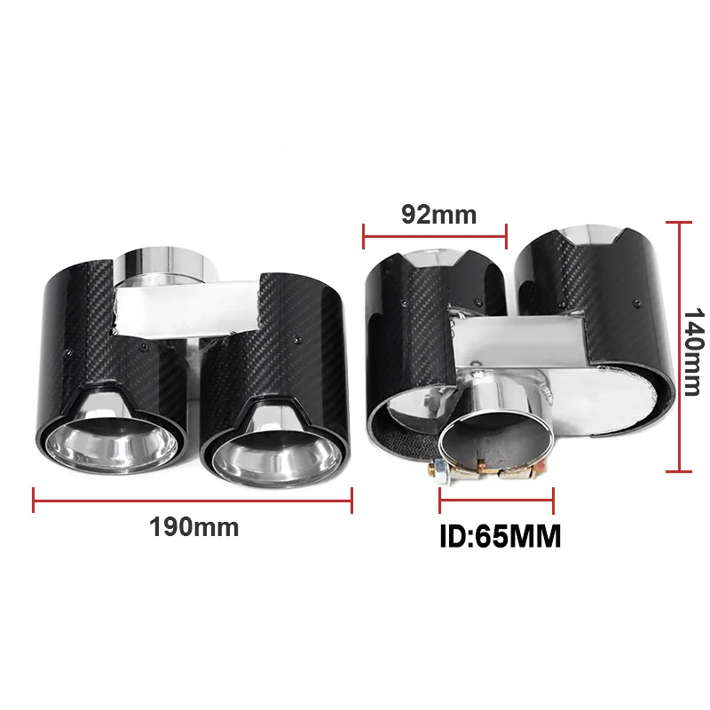 Quad Exhaust Tips for BMW G20 G21 320i 330i 330e Auspuffblenden Tailpipe Muffler Tips Glossy Black Quad Exhaust Nozzle 2019+
