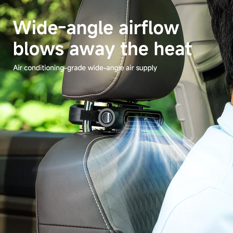 USB Car Seat Cooling Fan 3 Speed Settings Adjustable Automotive Front and Rear Seat Fan for All Cars Jeep Van Truck image 3