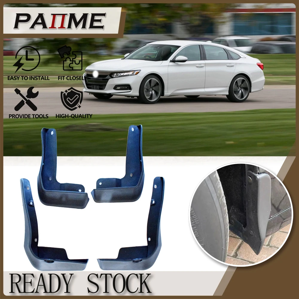 

A Set Molded Mud Flaps Mudflaps Splash Guards Front Rear Mud Flap Mudguards Fender for honda accord 2018-2021 YC101060