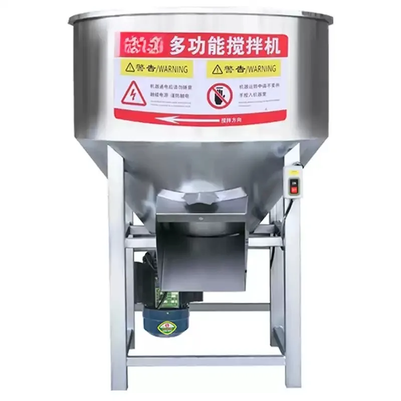 

Stainless Steel Vertical Feed Mixer For Poultry Livestock Farm Grain Seed Coating And Dry Wet Powder Blending