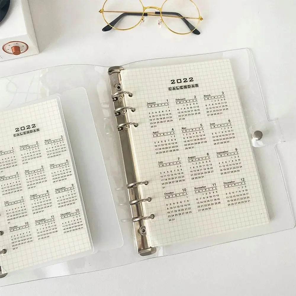 Office School Refillable Stationery Plastic Calendar Ring Binder Notebook Paging Separator Index Divider Notepad Inner Paper