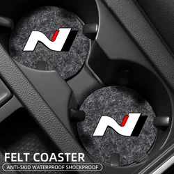 Car Coaster Water Cup Bottle Holder Anti-slip Pad Mat for Hyundai N Line i10 i20 i30 Sonata Tucson Azera Elantra Veloster Kona