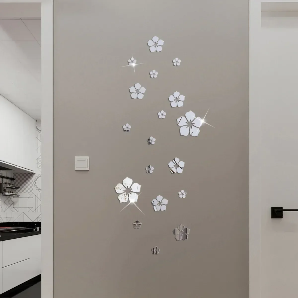 DIY House Makeover Flower Mirror Stickers Poster Wall Decorations Home Decor Items Room Decor Home Decoration Room Decoration