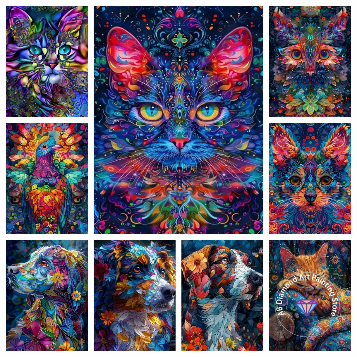 Tier Katze Hund Vogel Diamant Malerei Kit 5D DIY Cartoon Diamant Stickerei Kreuz handgemachte Kunst Kinder Geschenk Home Dekoration