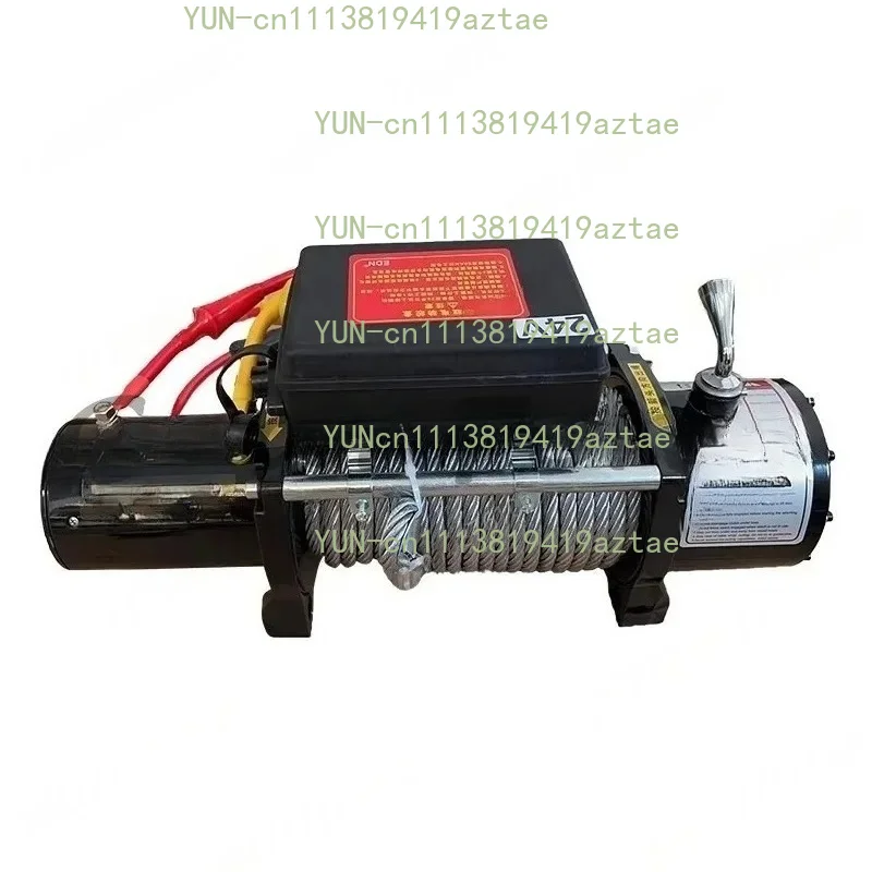 3000lbs Electric Recovery Winch Kit ATV Trailer Truck Car DC 12V Remote Control Hoist Winch Block Mud Rescue Beach Hauling Tools