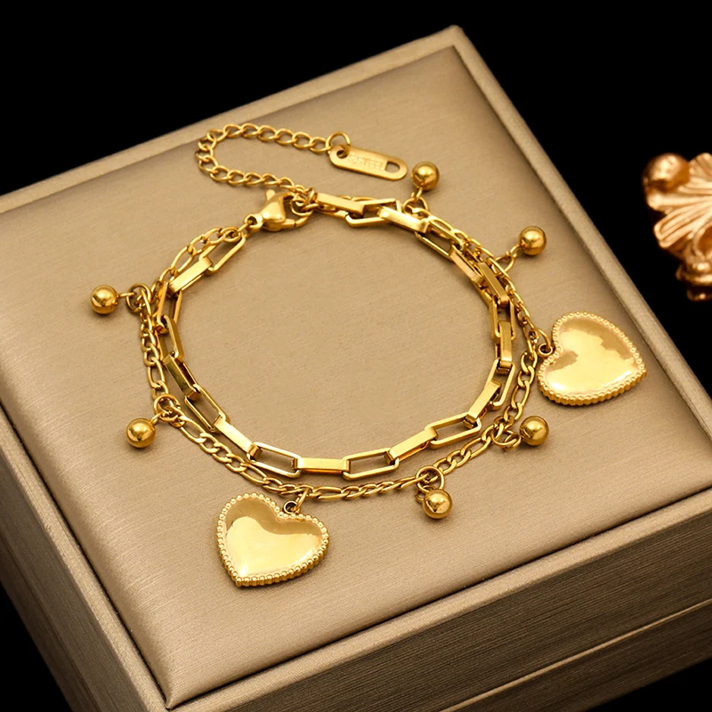EILIECK 316L Edelstahl Gold Farbe Seestern Mond Sterne Charm Armband Für Frauen Neue Trendy Handgelenk Kette Schmuck Geschenk Party