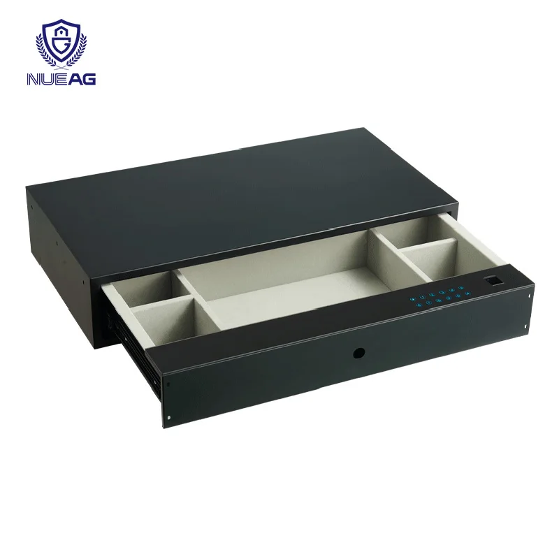 Good Quality Lithium Battery Charging Fingerprint Password Drawer Hidden Compartment Safe For Hotel