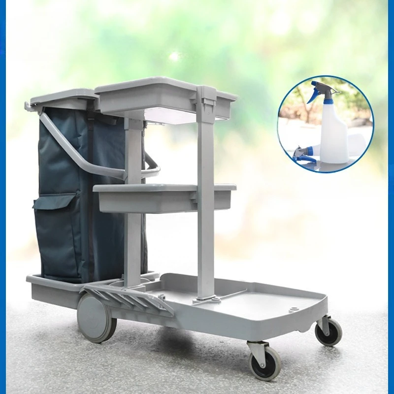 Cleaning service truck, hotel garbage collection trolley