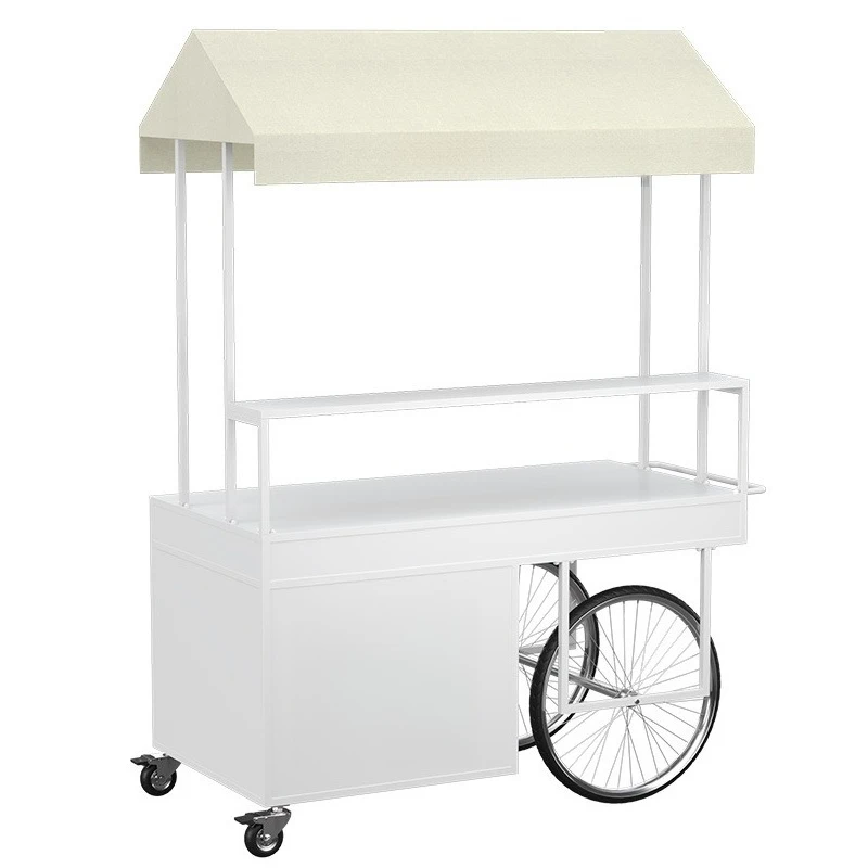 

Simple mobile dining car night market stall milk tea coffee display mobile shop trolley