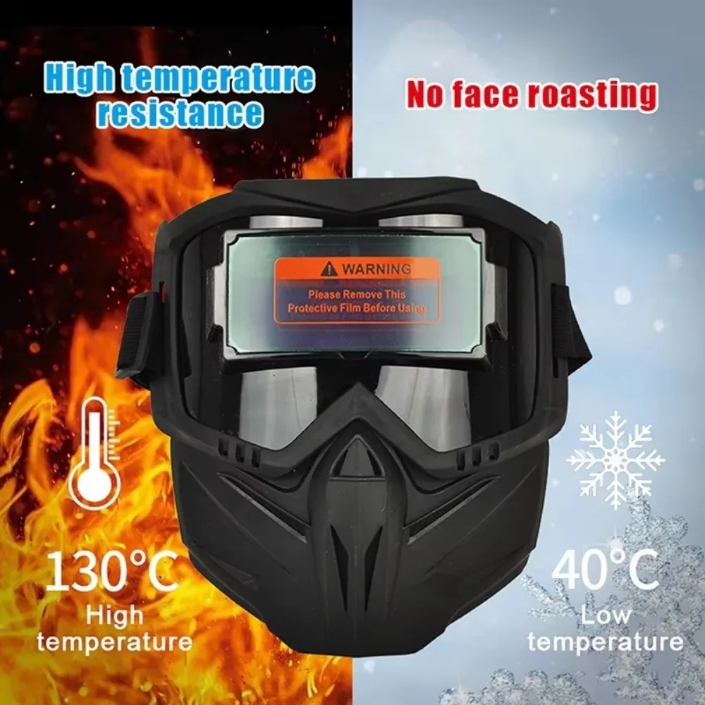 Face Protector Auto Darkening Welding Helmet Detachable Head-mounted Welder Mask Large View Antiglare Welding Face Shield