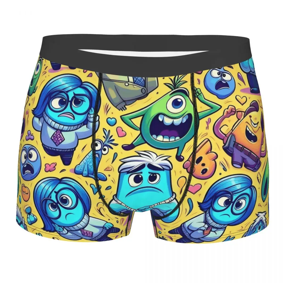 

Custom Fashion Cartoon Inside Out Boxers Shorts Panties Male Underpants Comfortable Anime Cute Film Briefs Underwear