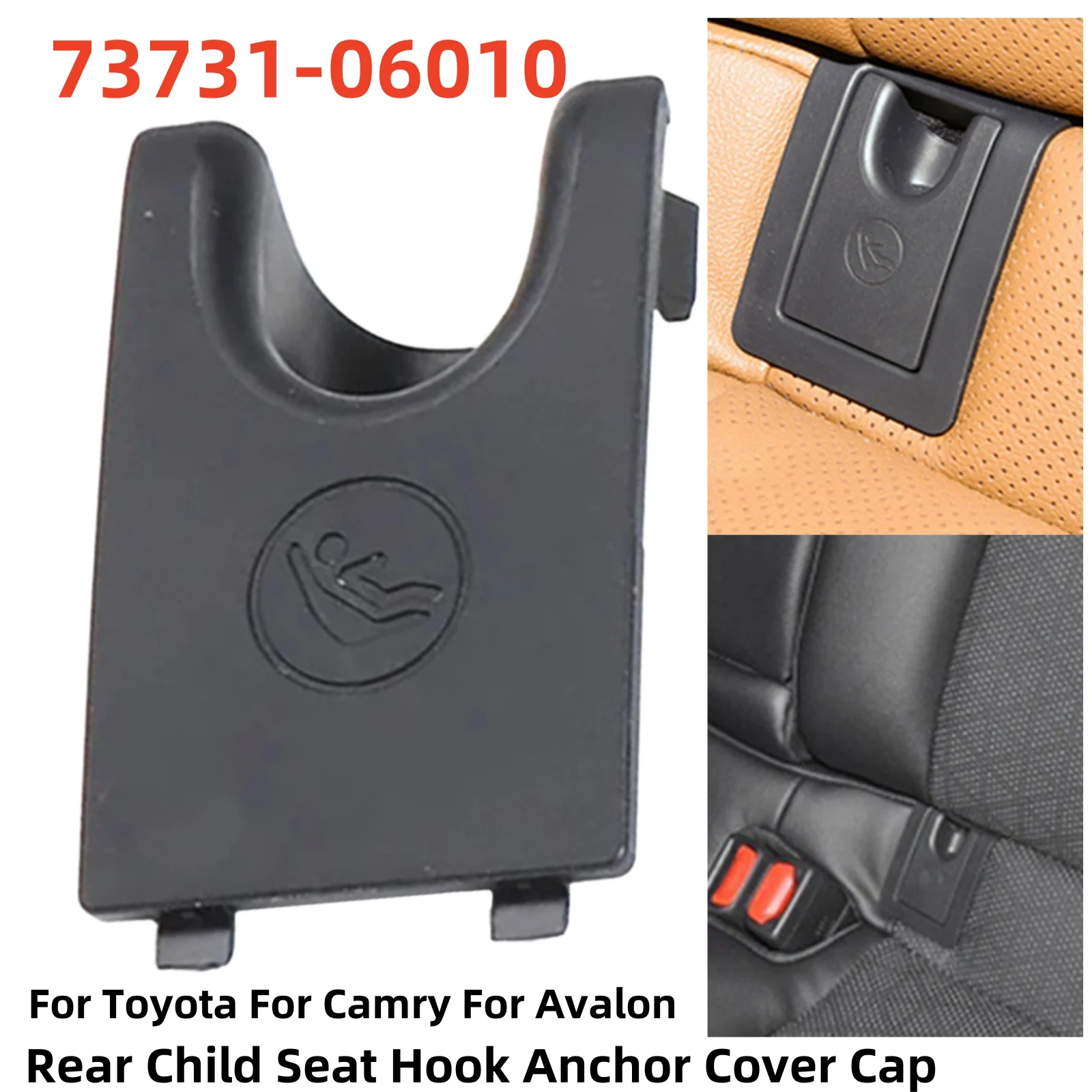 Car Rear Child Seat Hook Anchor Cover Cap For Toyota For Camry 2017 For Avalon 2019 73731-06010 Seat Hook Anchor Isofix Cap