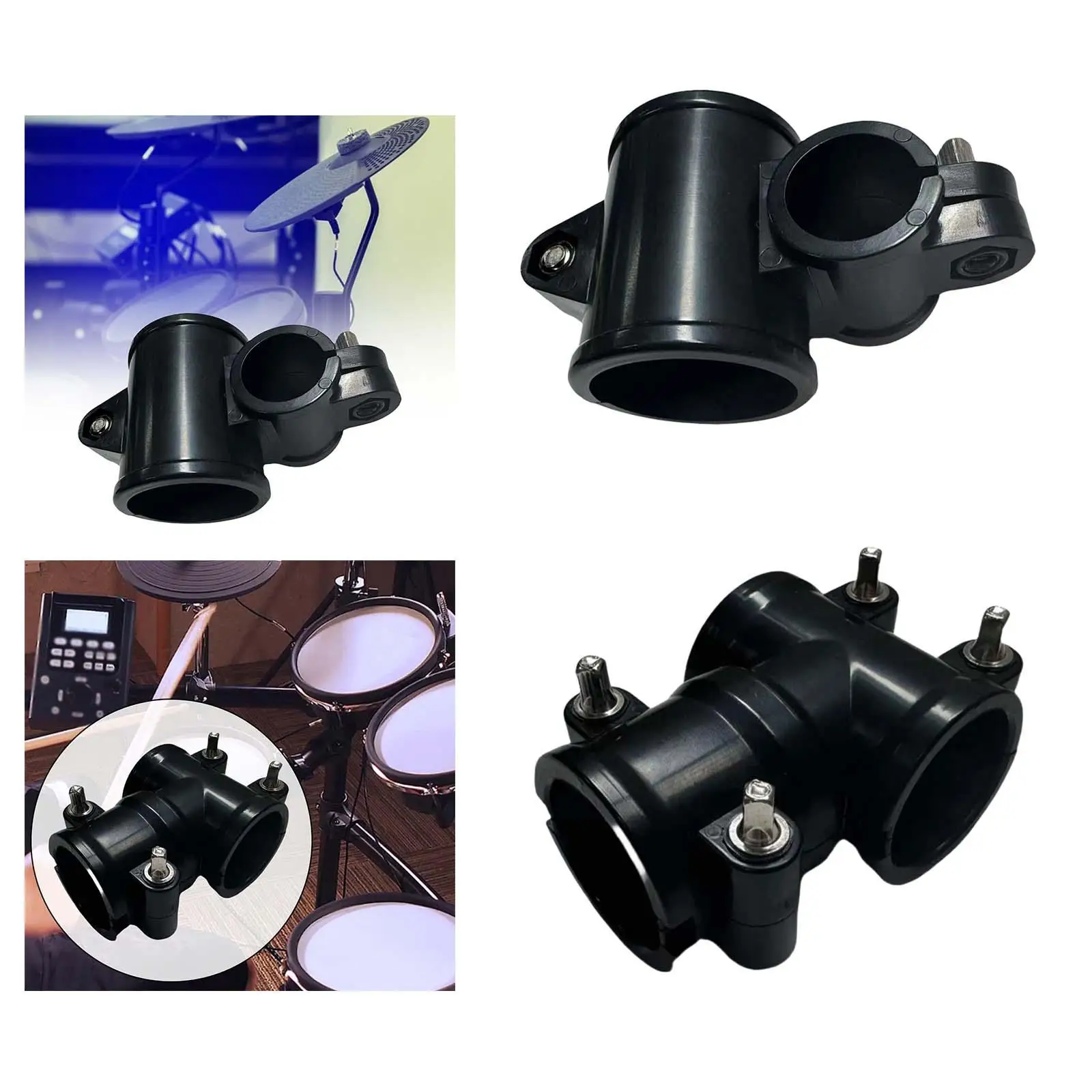 Drum Rack Clamp Easy to Install Metal Electronic Drum Tubing Rack Clip Bracket Percussion Drum Set Rack for Drum Accessories