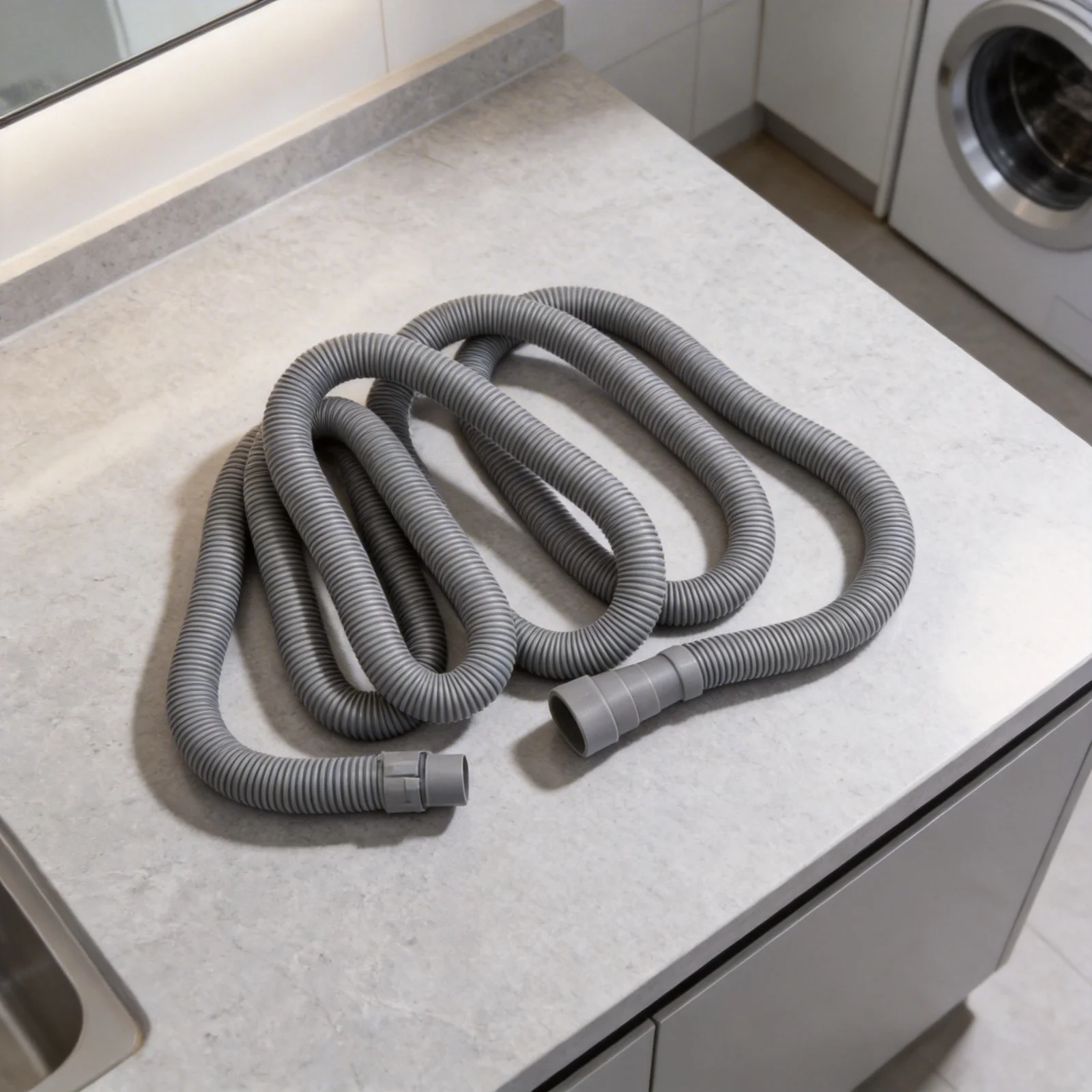 Flexible Connector PVC Drain Tube Cut-to-fit Secure Clamp Included Excellent Sealing Easy Installation Drainage Pipe