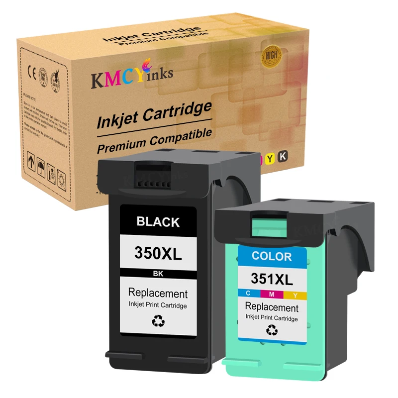 KMCYinks 350 351 XL Ink Cartridge Compatible For HP 350XL 351XL Photosmart C4524 C4540 C4550 C4570 C4572 C4573 C4575 Printers