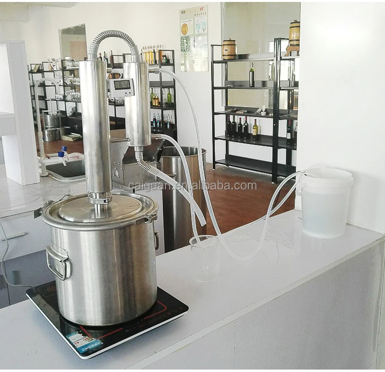 جهاز تقطير الكحول سعة 35 لترًا، آلة صنع النبيذ المنزلي، معدات تقطير كحول الجين، تخمير يستخدم لصنع براندي والويسكي #2