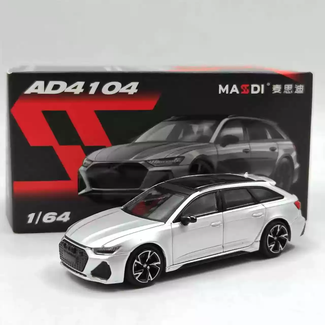 In Stock Masdi 1:64 Audi Rs6 Avant Alloy Simulation Model Limited