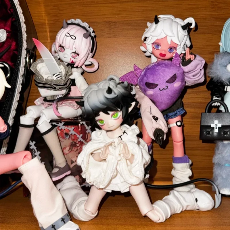 Neue Cooze 1/8 Bjd Teufel Hörner Blind Box Bewegliche Puppe Ornament Exquisite Spielzeug Gemeinsame Mobilität Kreative Desktop Sammlung Spielzeug