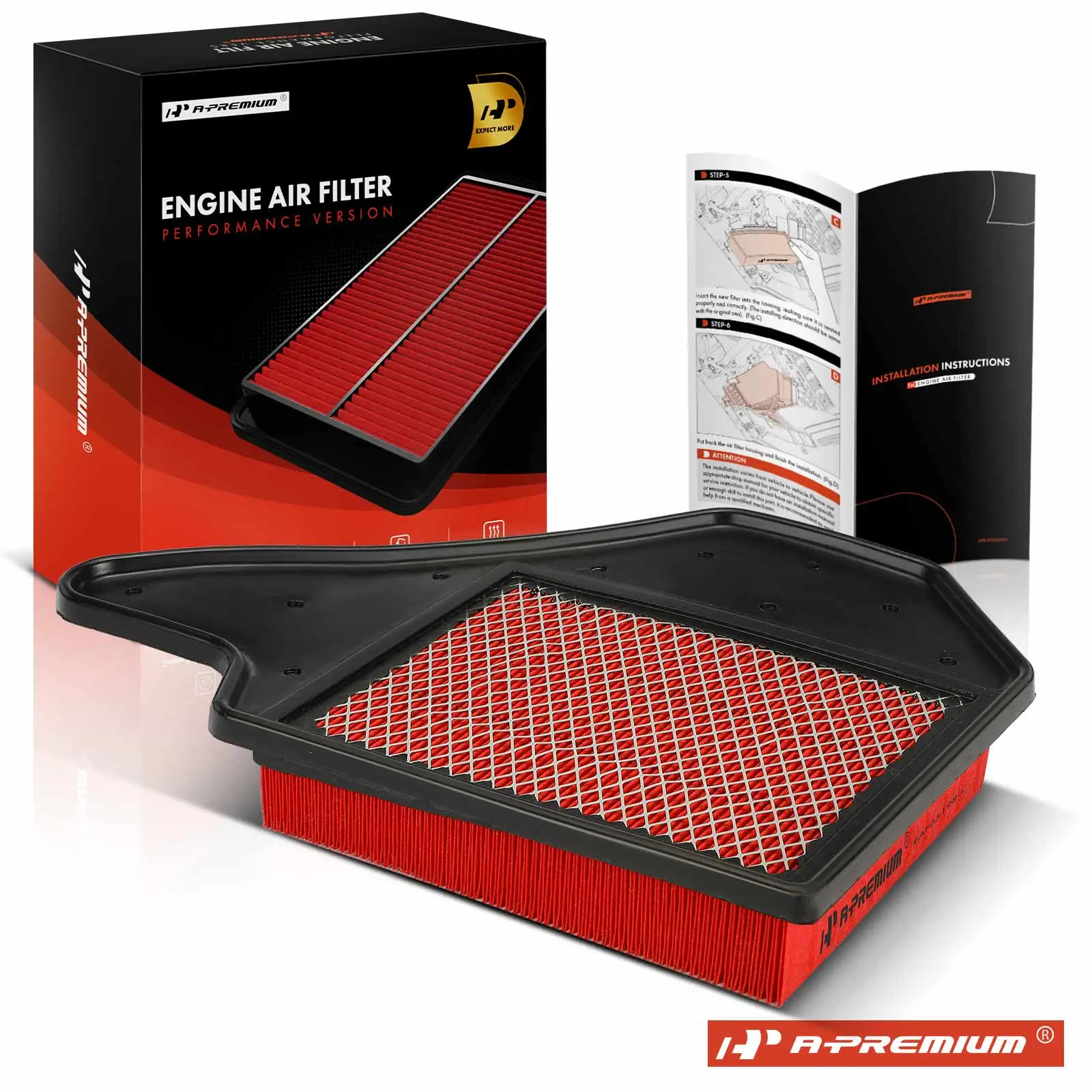 A-Premium High Performance Engine Air Filter for Dodge Grand Caravan 2011-2020 Chrysler Town & Country 2011-2016 Ram C V