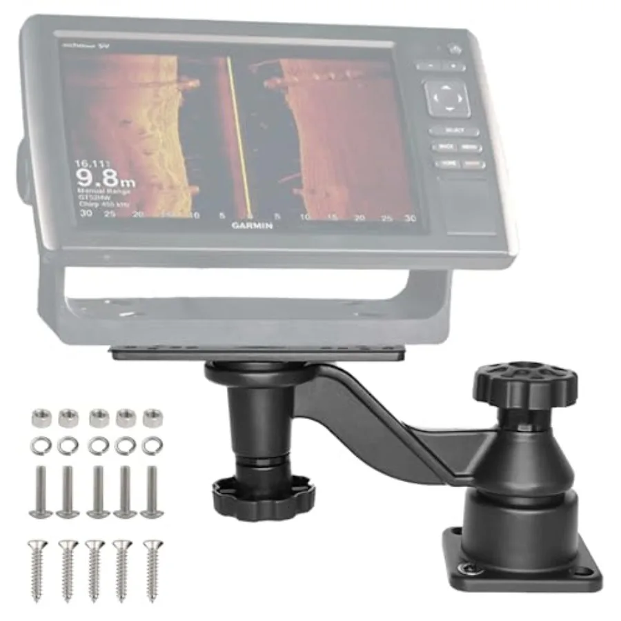 

Fish Finder Mount with Heavy Duty Swing Arm for Fishfinders and Chartplotters Marine Electronic with 5" to 12" Screens Compatib