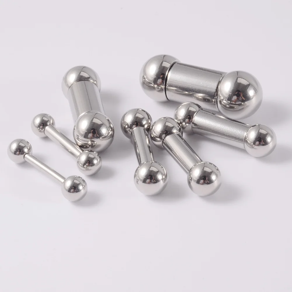 1pc A Large-sized Stainless Steel Straight-shank Tongue Nail Is Used To Puncture The Earlobe of The Human Body