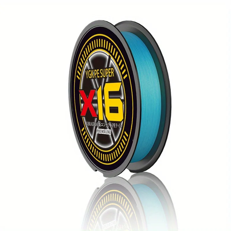 

16-Strand Blue Dyneema Line (100m, Abrasion-Resistant) . For ocean boat fishing etc., also ideal as holiday presents.