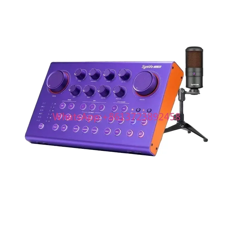 Professional Outdoor Live Sound Card MK2 Internet Celebrity Anchor Game & Singing Recording Tool with Enhanced Microphone