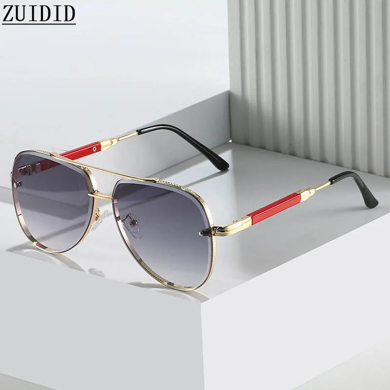 Nowość w okularach przeciwsłonecznych dla mężczyzn Luksusowe okulary przeciwsłoneczne dla kobiet Trendy Luxe Retro Oval Fashion Glasse Gafas De Sol Hombre Zonnebril