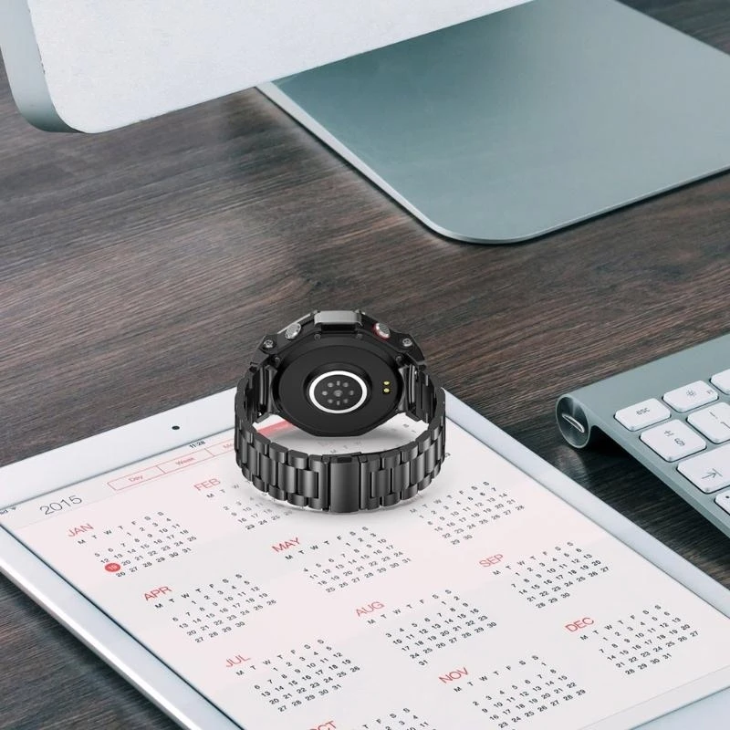 P5EA Replacement Band Wristband Stainless Steel Watch Band Quick Release Strap for 3 Watch Sweatproof Bracelet