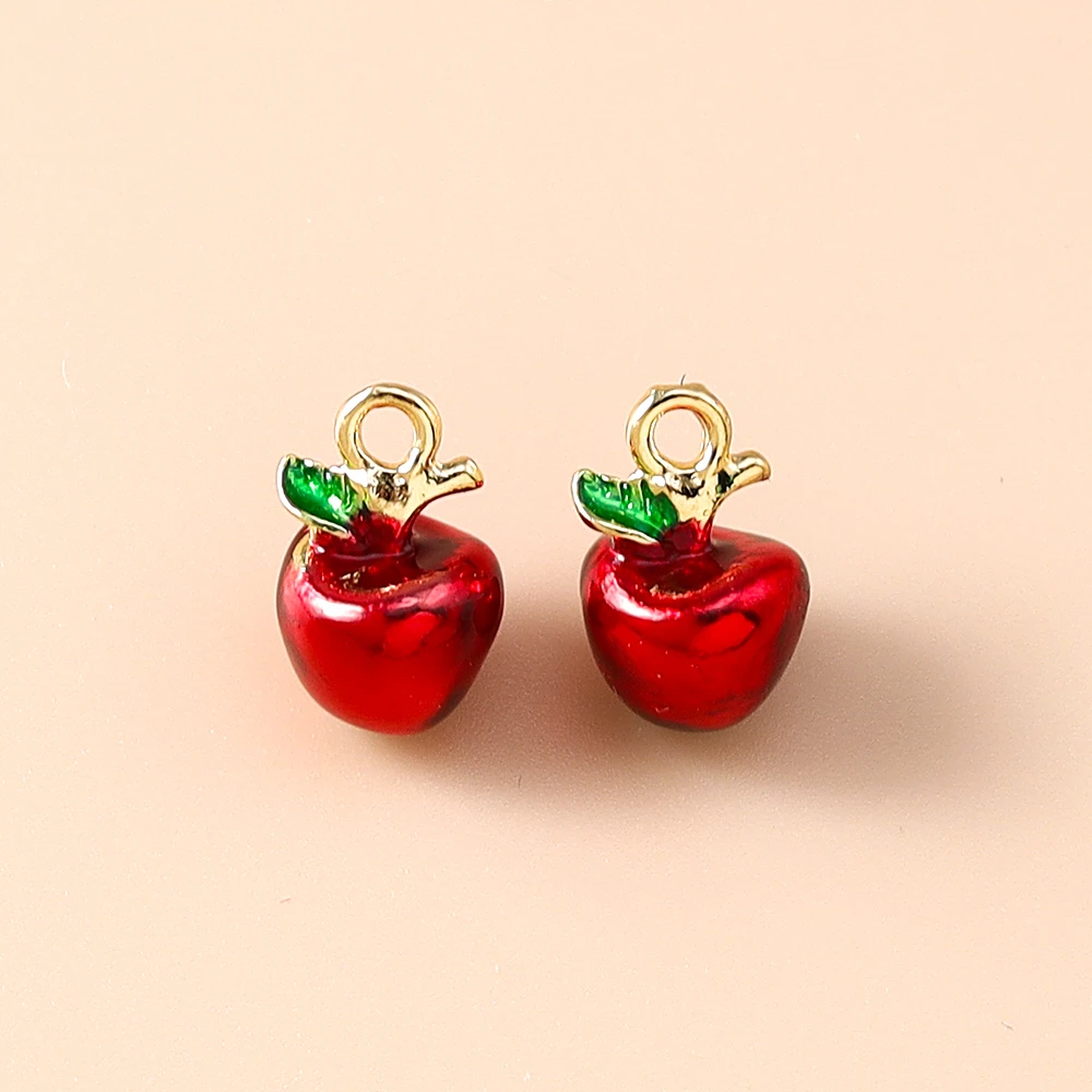 5 Stück Niedliche Gemischte Obst- und Gemüseanhänger: Kirsche, Traube, Mais - Emaille-Charms für DIY Schmuckherstellung, Halsketten und Ohrringe – Detail 38