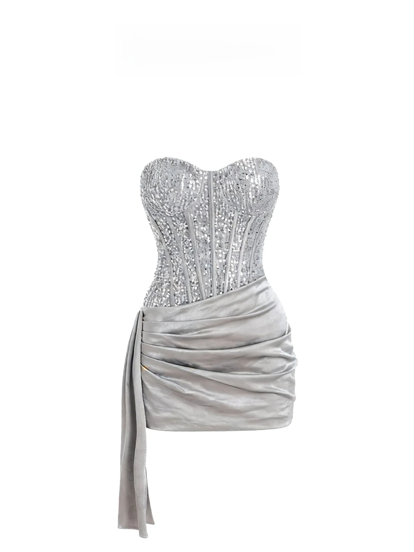 

Женское облегающее платье подружки невесты с блестками и пайетками, блестящая юбка Dr