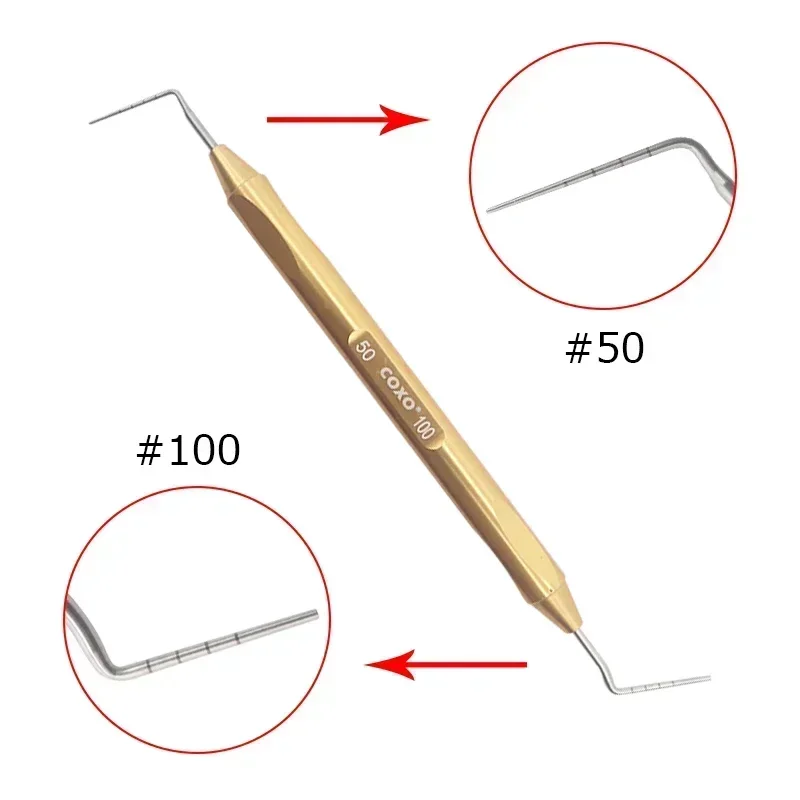 COXO-Bouchons dentaires à main, outils endodontiques professionnels avec embouts de pressurisation de canal pour le remplissage vertical du canal radiculaire, 2 pièces/ensemble