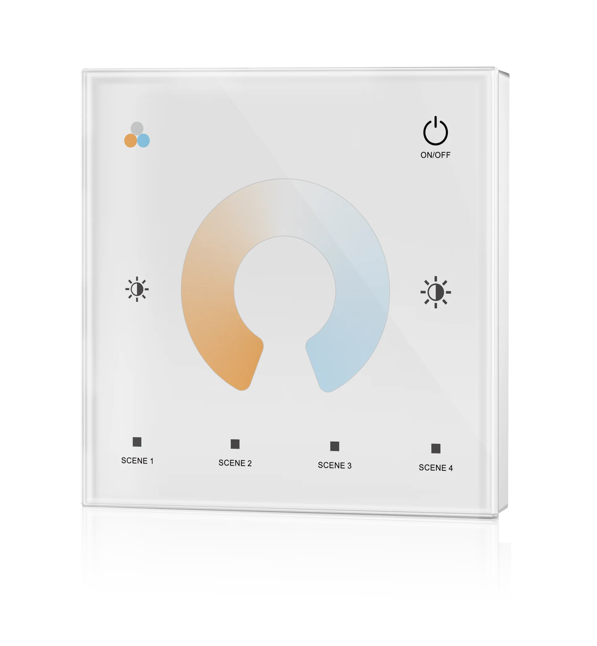 DC12-24V T1, T2, T3, T4 single color, dual color, RGB or RGBW PWM constant voltage wall mounted touch panel controller dimmer