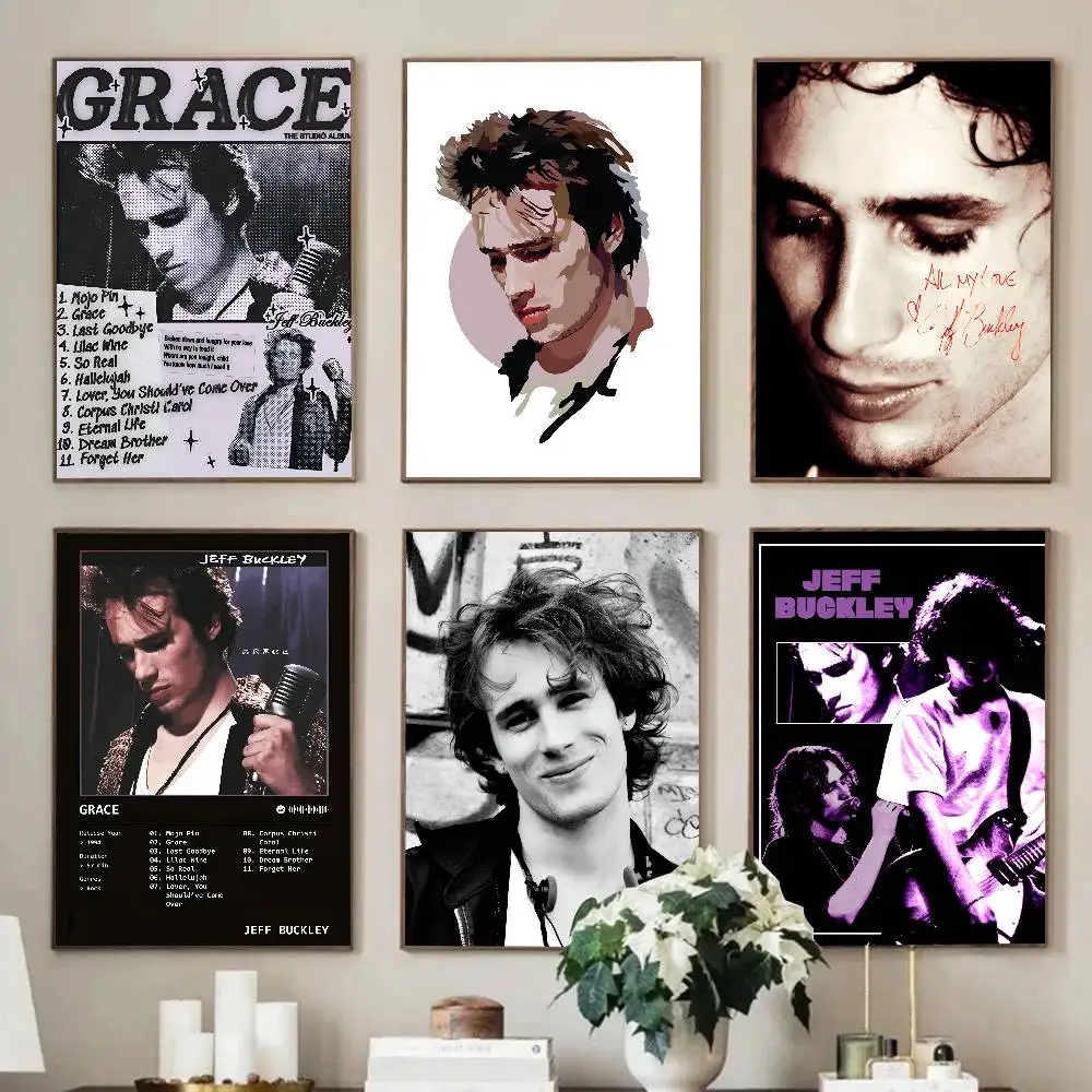J-Jeff B-Buckley Poster Posters Decorative Paintings Study Bedroom Bar Background Wall Murals Gifts