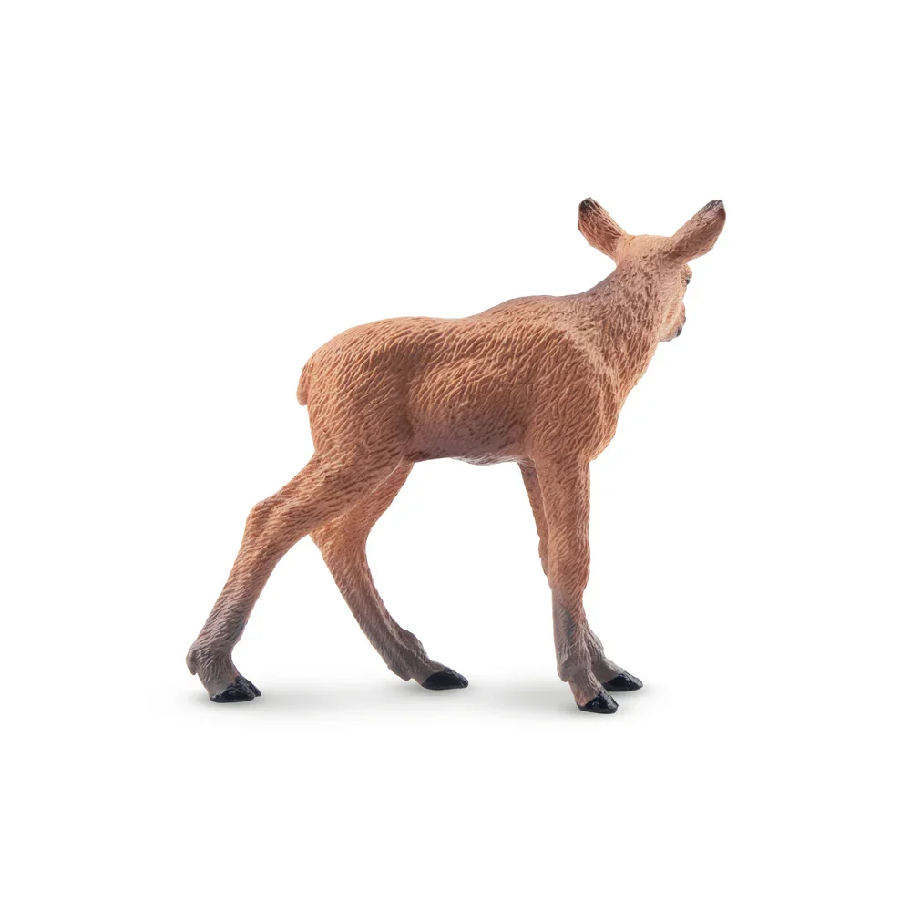 Toymany Simulation Moose Calf Wildlife Animal Model Toy Mini Figures Dolls Action Figurines Toys Children Gift  Cake Decoration