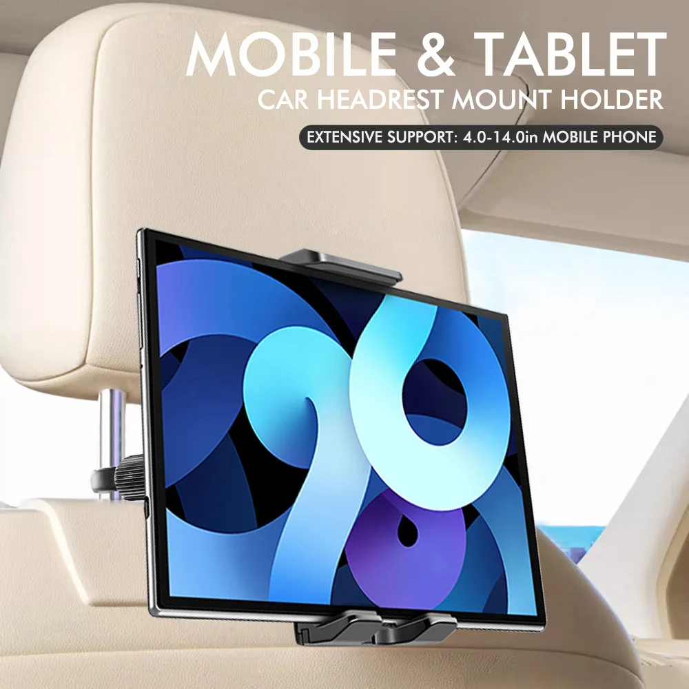 

Car Rear Headrest Phone/Tablet Holder 360 Degree Rotating Compatible with Bicycles Treadmills Music Stands Car Rear Headrests