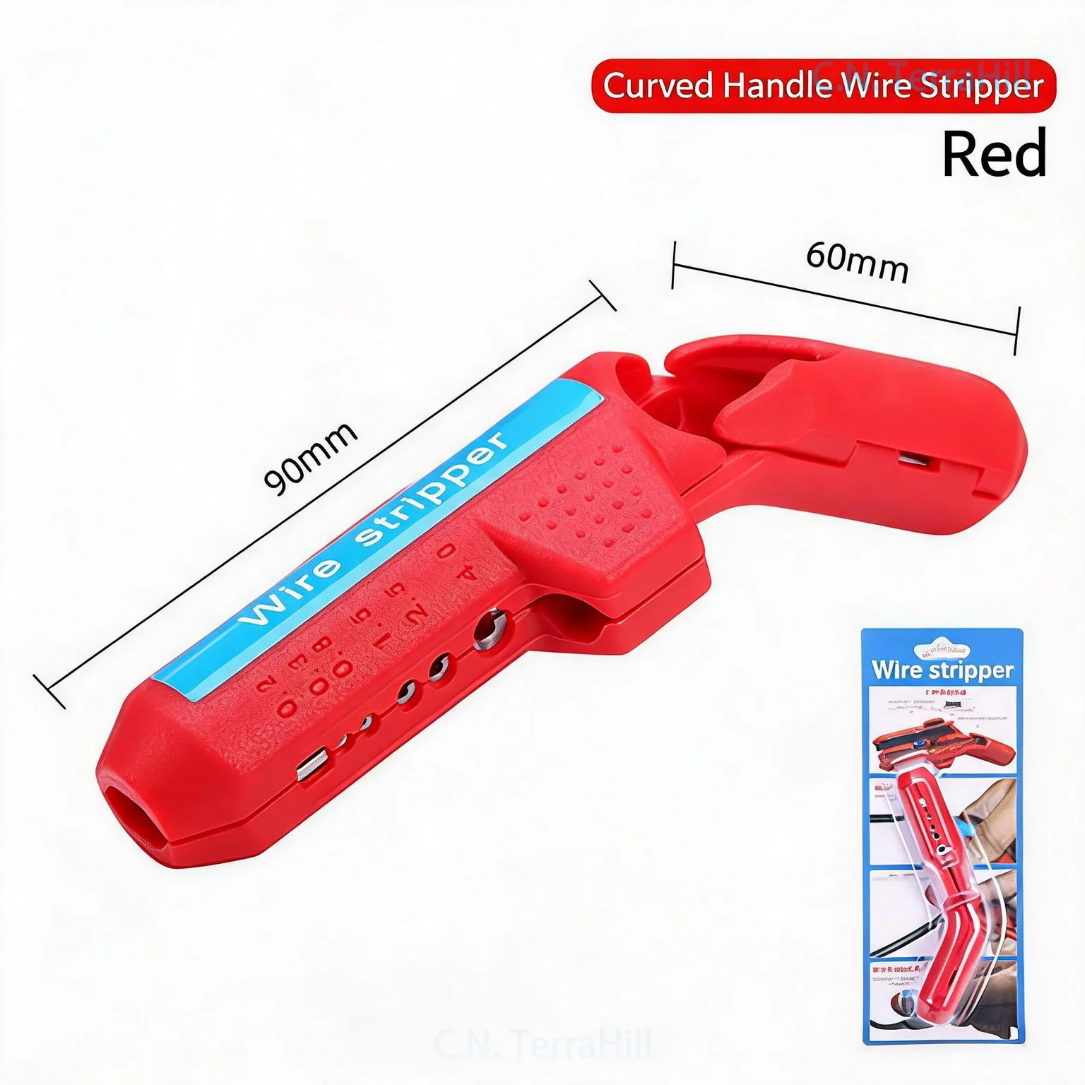 Precision Wire Stripping Pliers, Multi-Function Bent Nose Crimping Tool for Electricians, Lightweight Professional Wire Cutter
