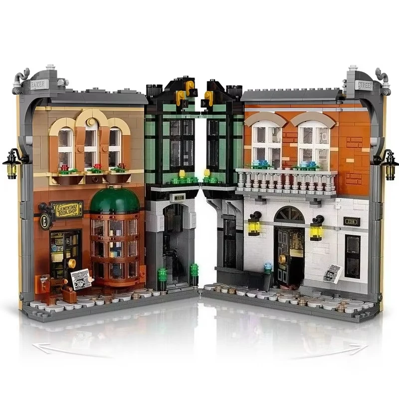 2025 nueva serie street view 10351 Sherlock estantería juguete de bloques de construcción tema educativo para niños DIY regalo de cumpleaños 1359 Uds