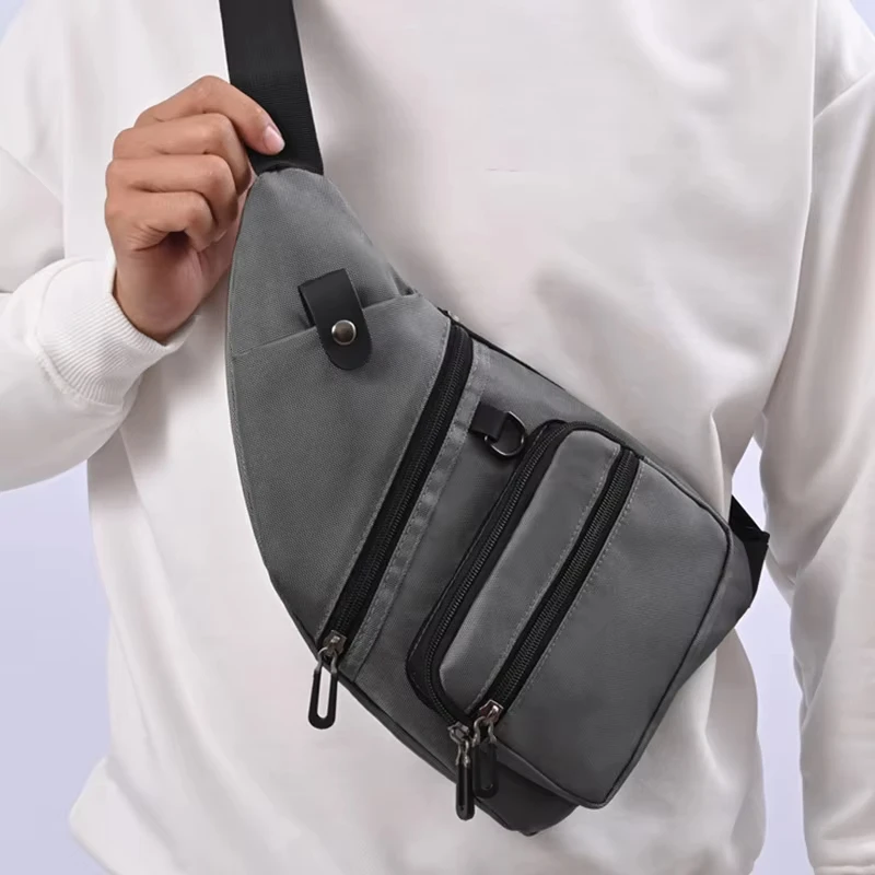 

Мужская нагрудная сумка, сумки на плечо с несколькими карманами, легкая портативная сумка через плечо, повседневная поясная сумка для прогулок, повседневная сумка для мобильного телефона