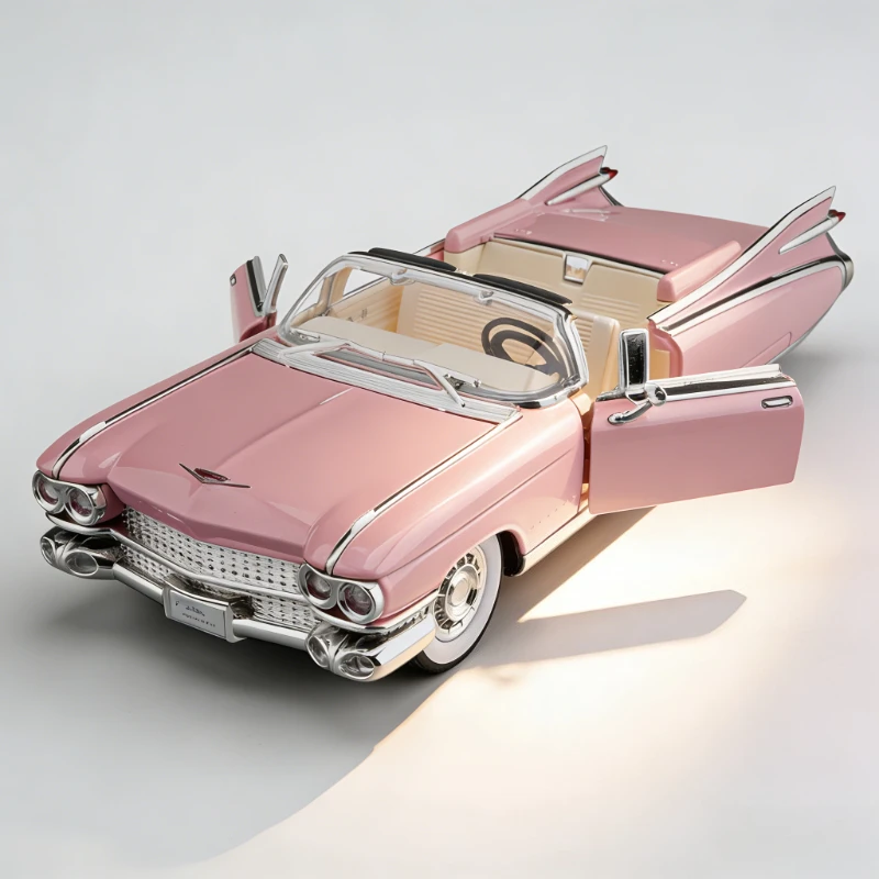 

1:24 vintage model Cadillac big rocket alloy car ornament children's toy pullback light simulation model gift