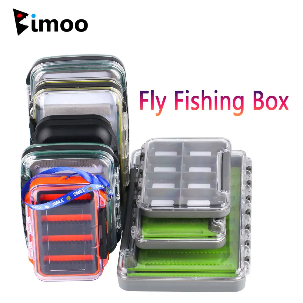 

Bimoo 1PC Fly Fishing Box Waterproof Case Bamboo Box for Nymph Dry Wet Flies Trout Steelhead Salmon Fishing Lures Storage Box