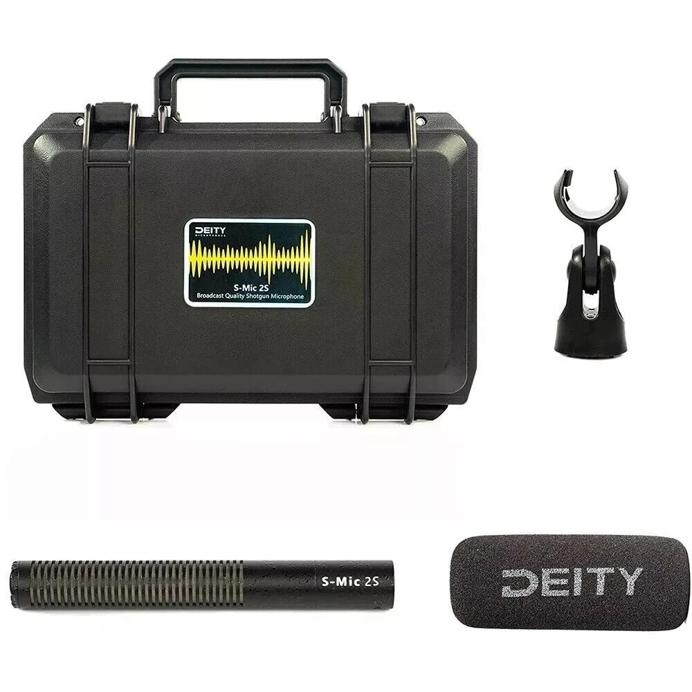 Deity S-Mic 2S Condenser Camera shotgun Microphone Video Stereo Mic Super-Cardioid Directional for Canon  Nikon Camcorder