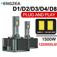 ENGZEA LED D3S Headlight Canbus Bulbs D4S D2S D8S D1R D2R D3R LED Car Light 1500W 1200000LM Super Bright Bulbs 12V 24V 2PCS