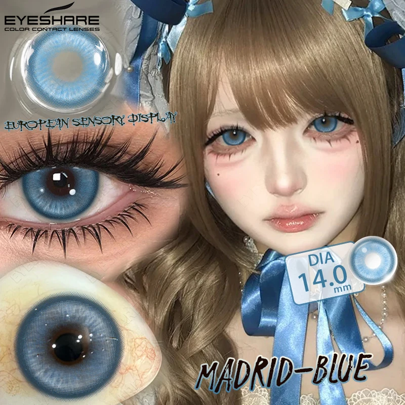 EYESHARE Farbige Kontaktlinsen für Cosplay Anime Lila Rosa Niedliche Kontaktlinsen Rote Linsen für Halloween Make-up Blaue Pupillen Y2K Linsen – Detail 22