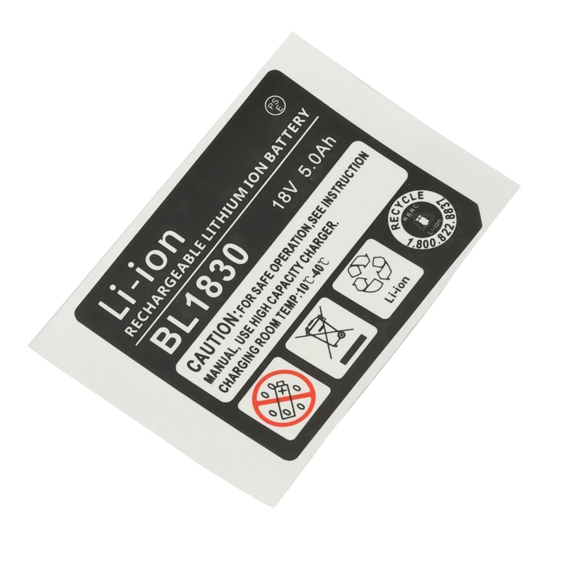 10 Sets Of BL1830 Label Lithium Ion Battery 18V Sticker Label Suitable For Makita 18V Battery Logo