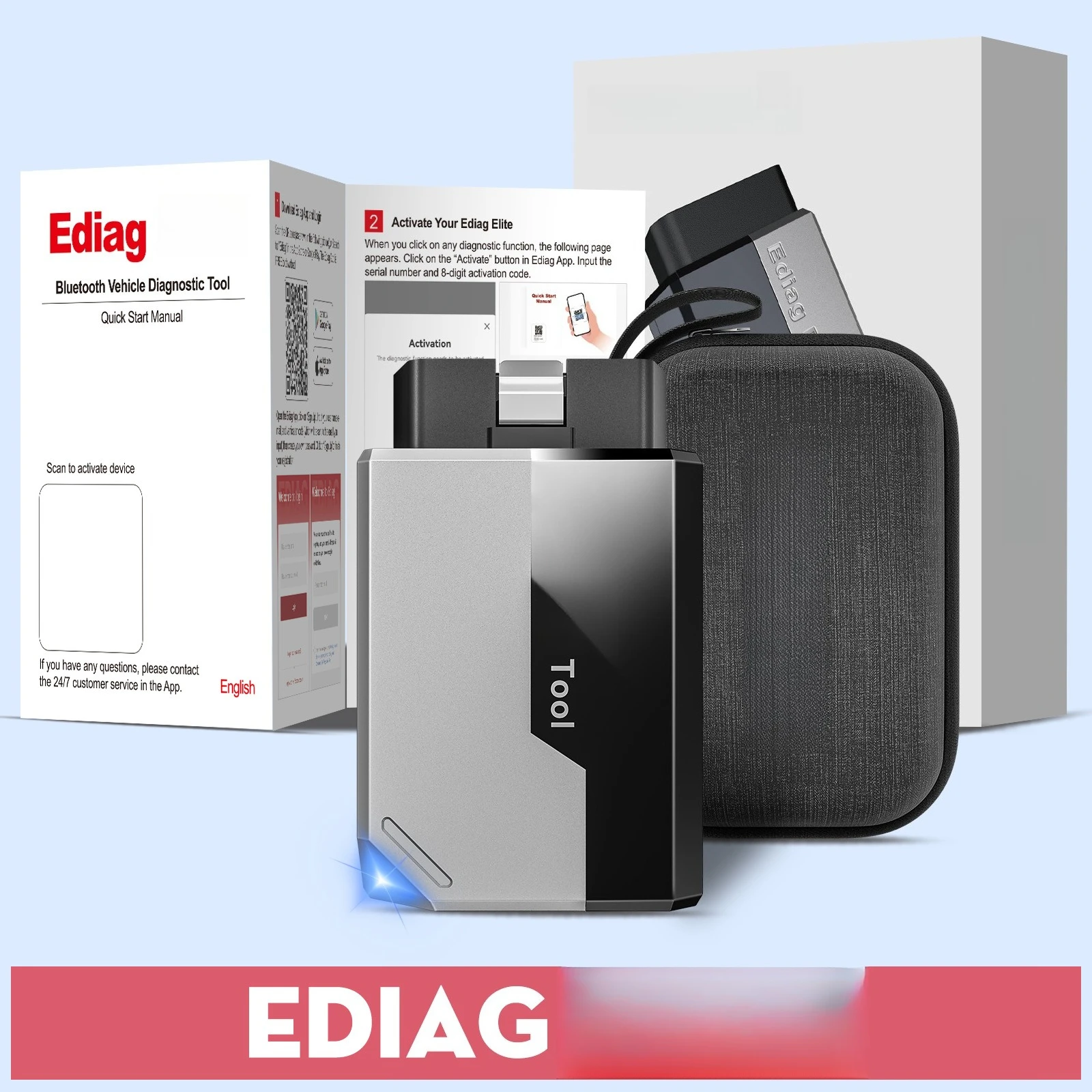 Ediag Elite Automobile Fault Detector OB D2 Diag nostic Instrument Multilingual Maintenance Tools Foreign Trade Wholesale