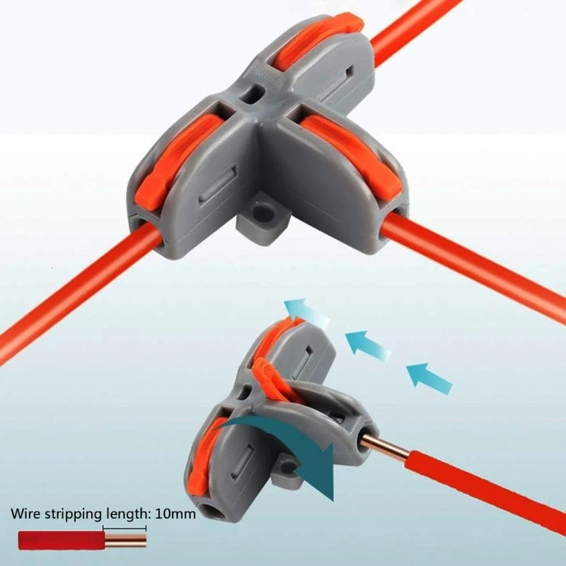 5ASD Трехвопроводные проволочные разъемы Т-типа.