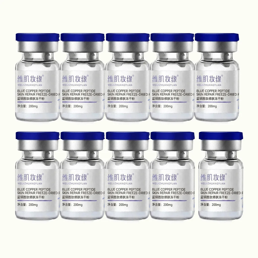 Blue Copper Peptide GHK-CU Copper Lyophilized Powder Hydration Skin Rejuvenation Improve Elasticity Repair Skin Barrier 5pairs